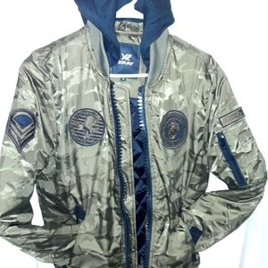 Men's Army West Point Black Knights Camophage Military Appreciation jacket